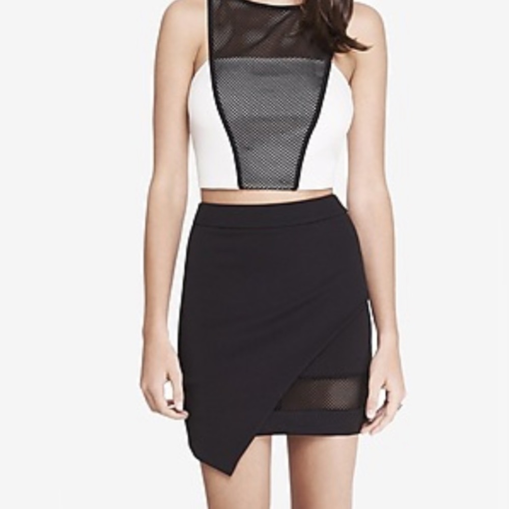 Express Asymmetrical Mini Skirt